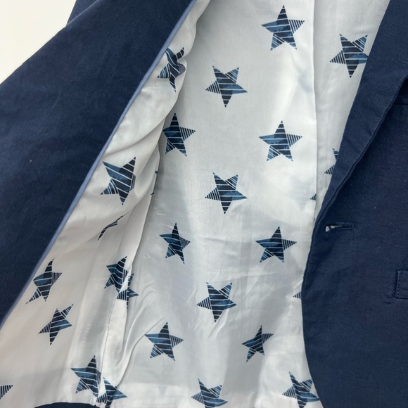 TOMMY BAHAMAS | 2T Linen & Cotton Navy Blazer - Picture 7 of 8